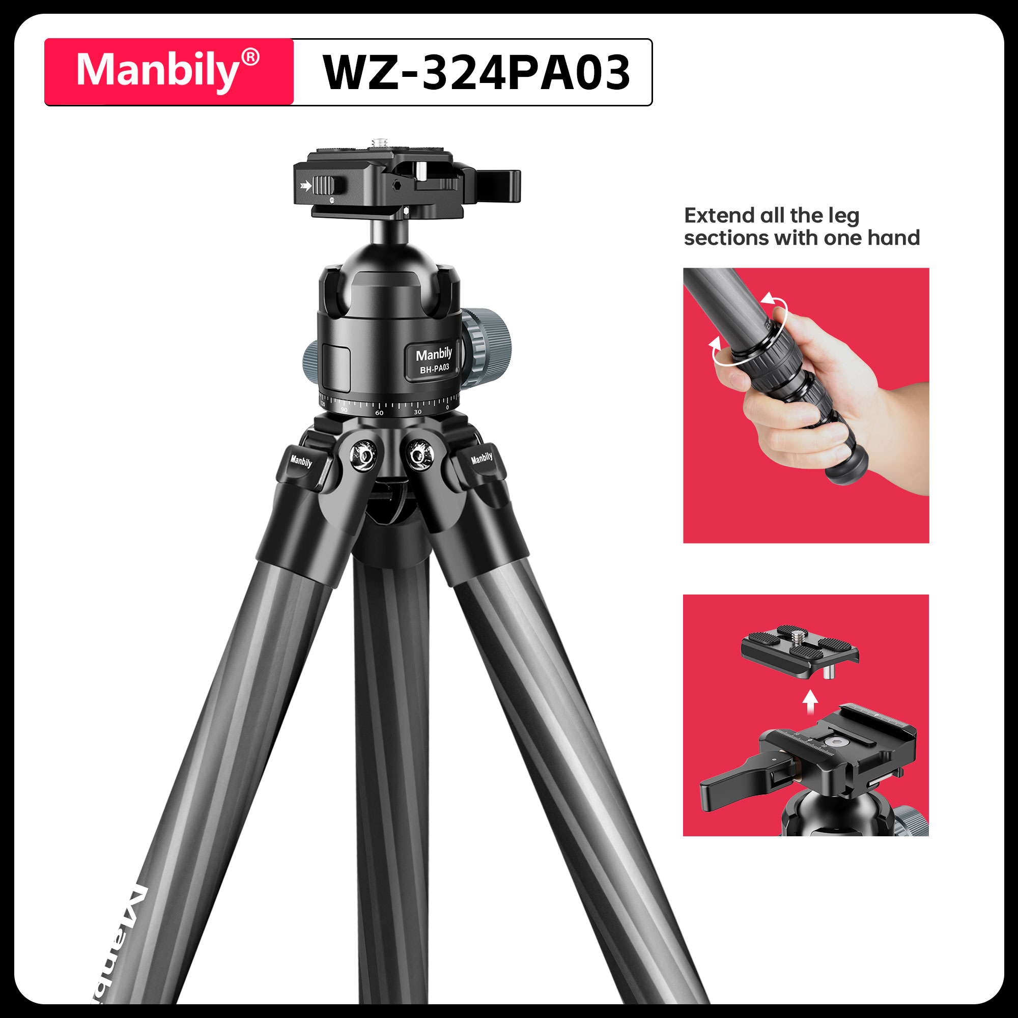 Outdoor Hunting Video Camera - Trépieds de chasse en fibre de
