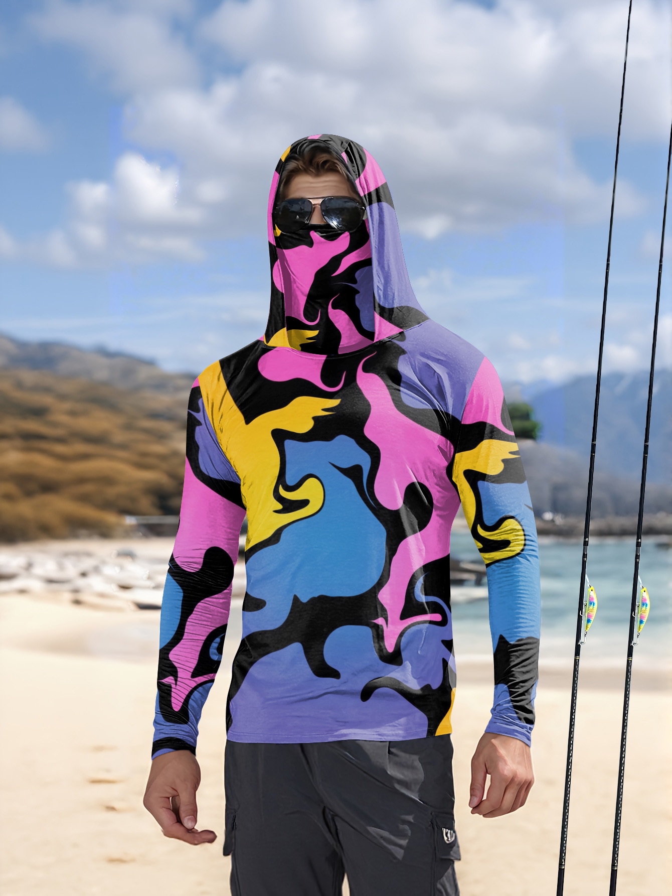 Outdoor Hunting Prints - Sweat-shirt à capuche pour hommes, chemise