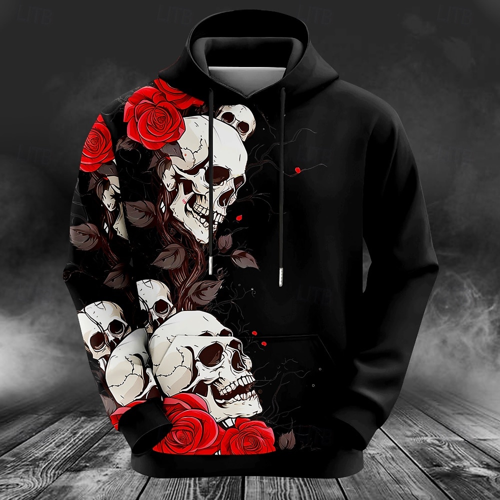 Outdoor Hunting Hoodie - Sweat-shirt à capuche imprimé cerf pour