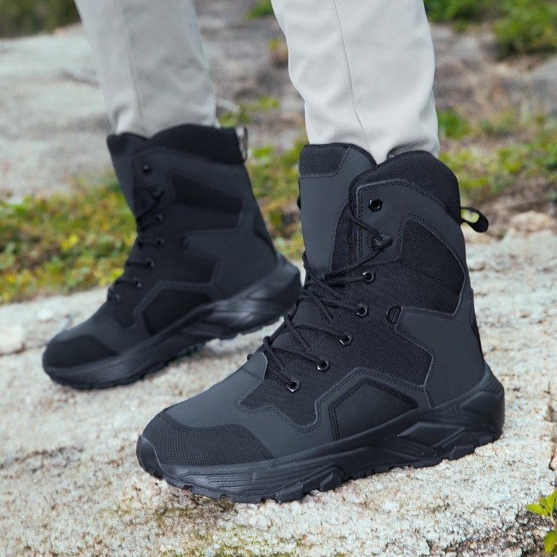 Wildman Hunting & Outdoor Polokwane - Bottes tactiques pour hommes à lacets,