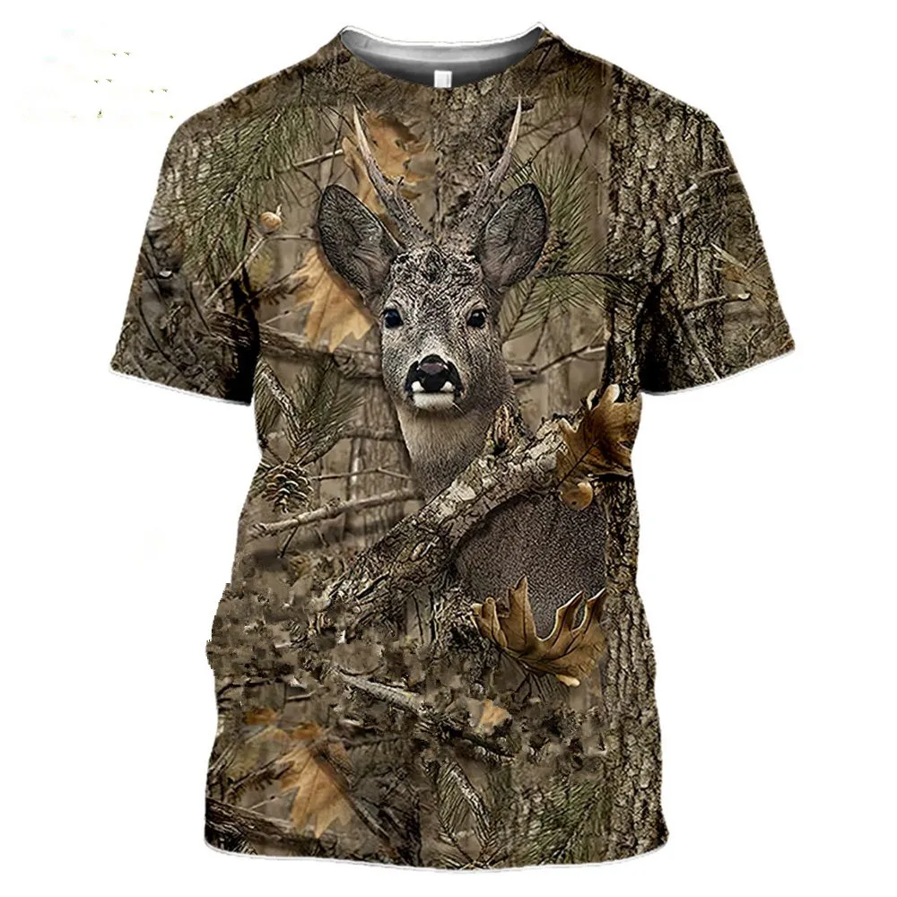 Outdoor Hunting Prints - T-shirt de sport à manches courtes