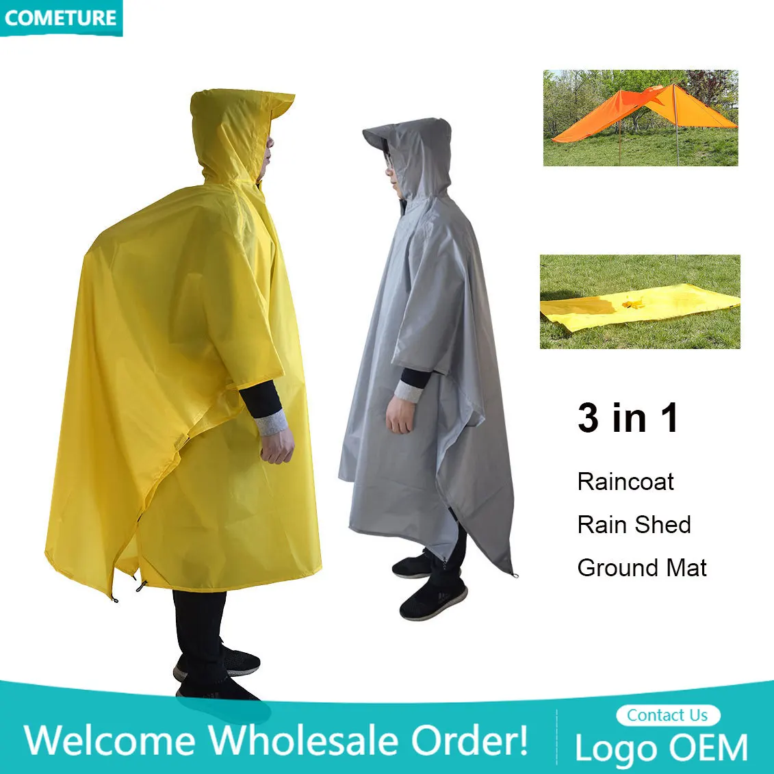 Poncho de randonnée imperméabl - Hunting Outdoor Mat avis et prix